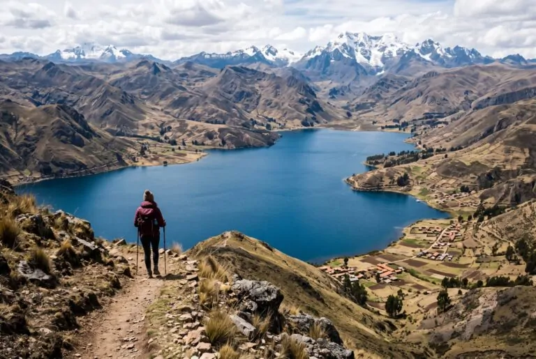 Laguna Langui-Layo vista desde la ruta a Pallay Punchu