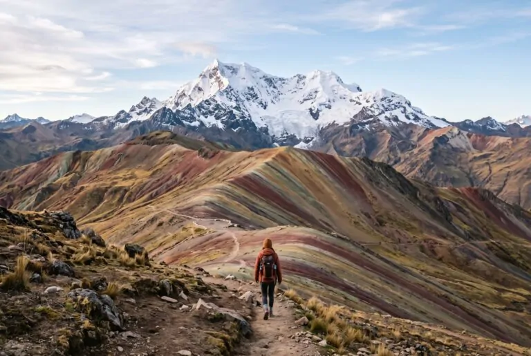 Nevado Ausangate visto desde el mirador de Palccoyo